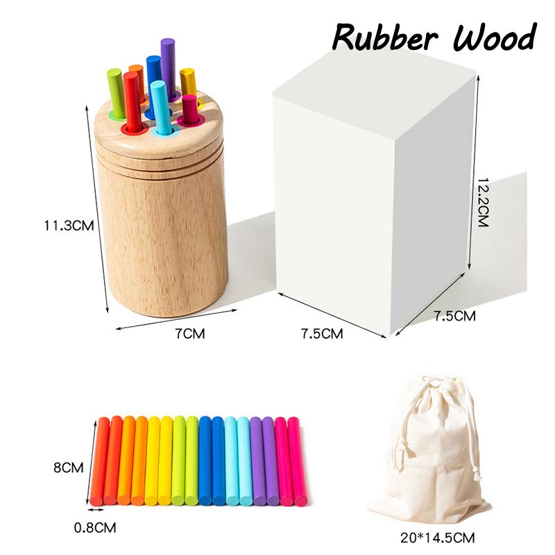 Baby Sinnesspiel Montessori Spielzeug Farbe Form Sortierbox Objektpermanenz Münzstab Parish Kinder Frühe pädagogische Holzspielzeuge