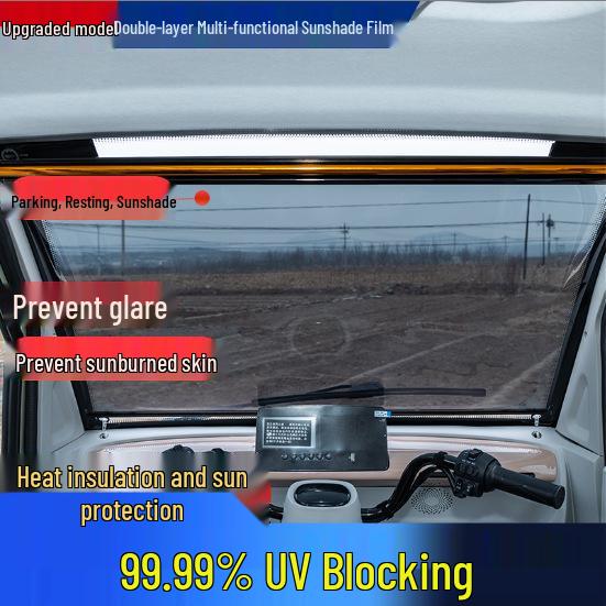 

2026 New Double-Layer Retractable Sunshade Tricycle - Multi-functional Sun Protection & Heat Insulation 40*75cm