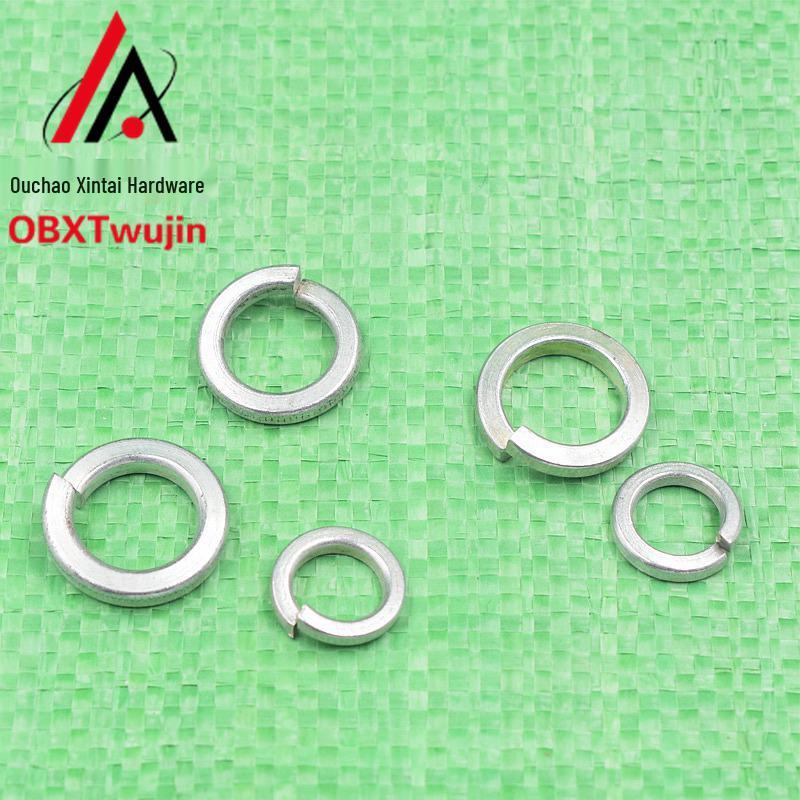 Weiße verzinkte Federringe, Metall-Sprengringe, Nationaler Standard, Größen: M5, M6, M8, M10, M12, M48