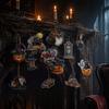 Dark Aesthetic Halloween Showcase Ornament 36Pcs Vintage Wooden Hanging Ornaments, Pumpkin Black Cat Witch Ghost Rustic Holiday Craft Ornaments