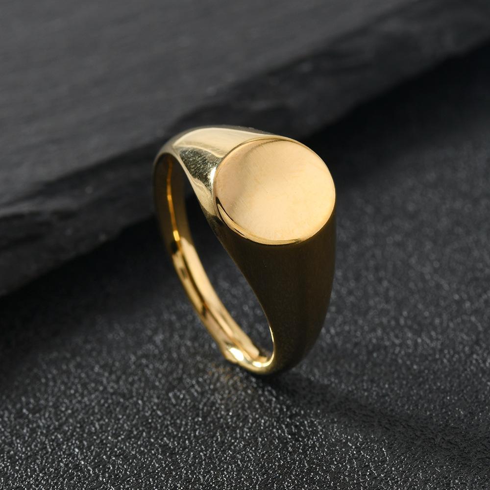 

Stainlesss Steel Gold Color Geometric Signet Ring Women Men Rectangle Heart Round Waterdrop Minimalist Rings Zircon Wholesale 10