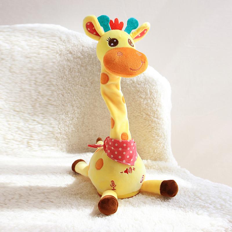 Electric Swing Dance Giraffe Singing Talked Children Gift Adjust Volume Twist Neck Dance Giraffe Different Music Cute Decors