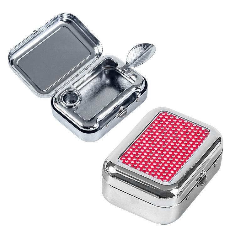 Stainless Steel Portable Ashtray With Sealed Lid Pocket Size For Outdoor Camping Driving Travel Use