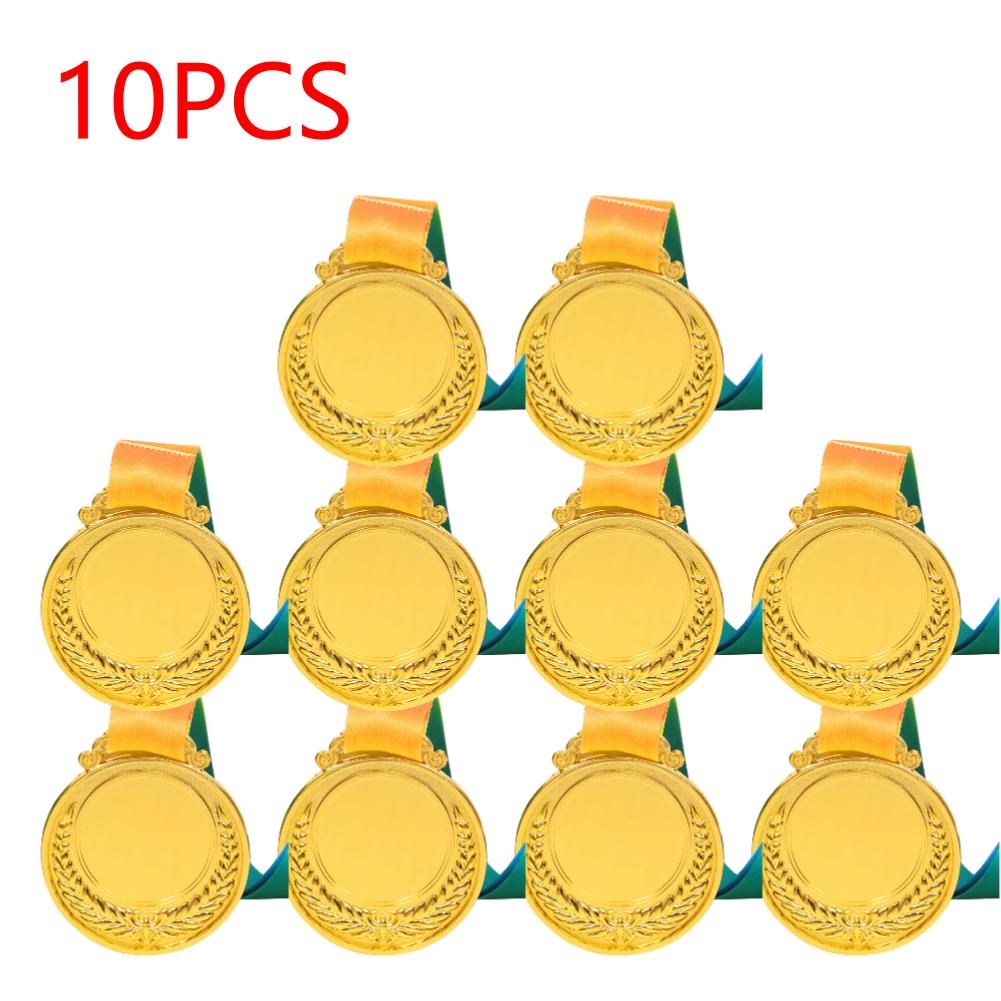 1-10Pcs Award Medals Blank Medal with Color Ribbon Gold Silver Bronze Winner Reward Medal Customized Gift Competitions Souvenir