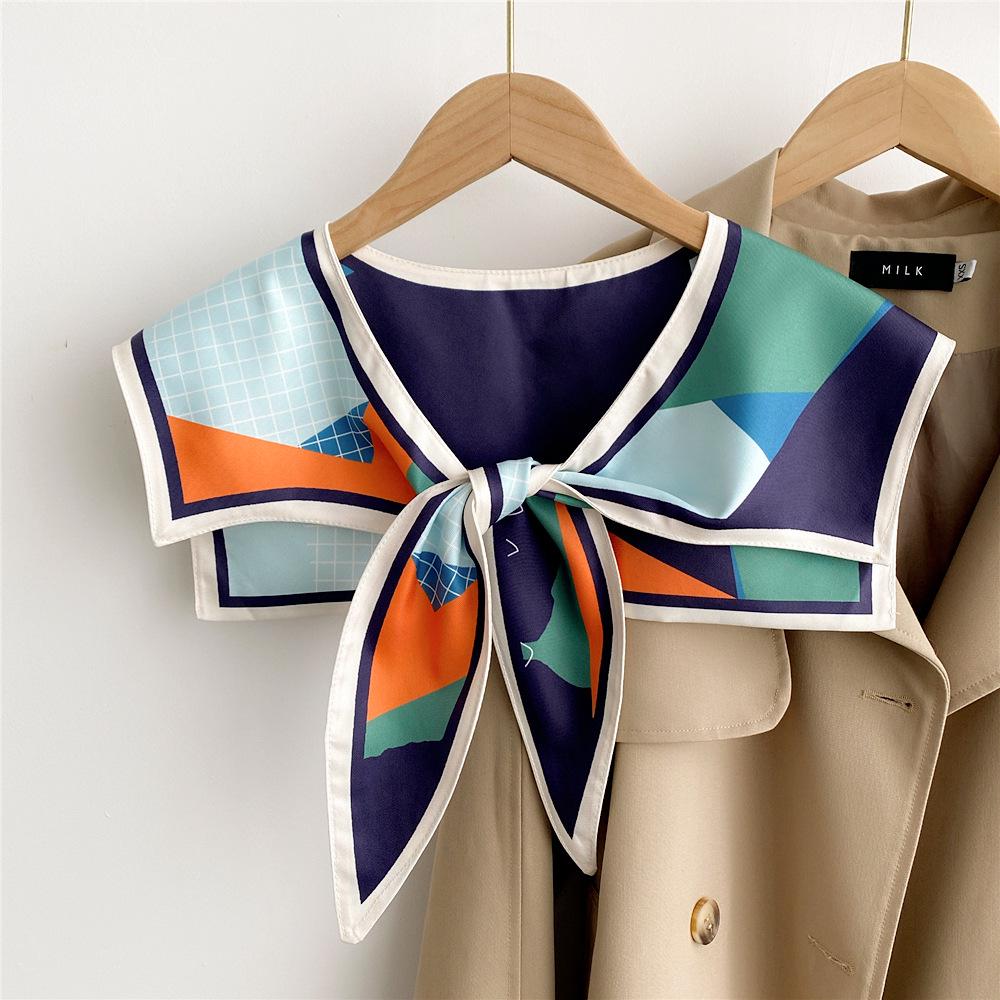 Silk Scarf Shawl for Women - Versatile Double-Layer Neck Protection for Spring, Autumn, and Summer