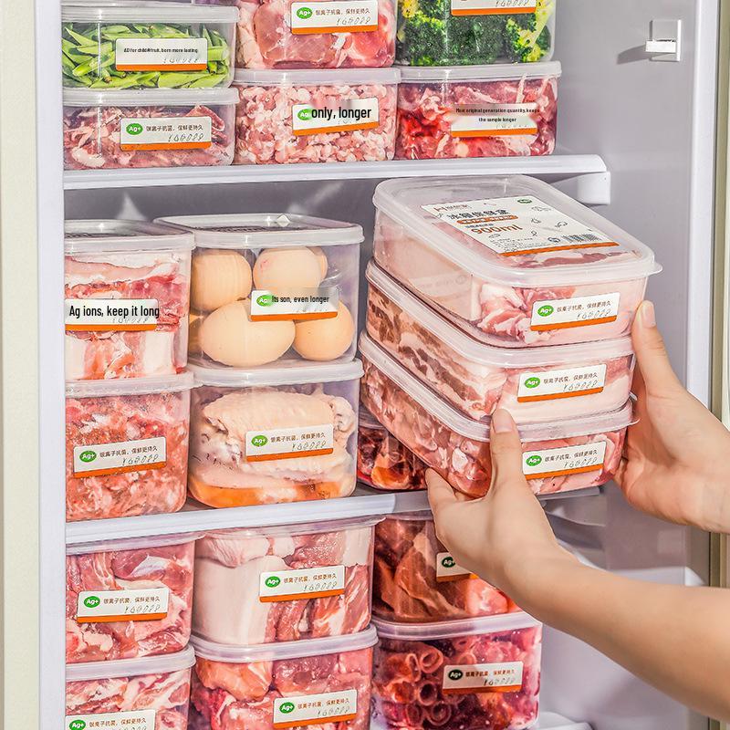 Rectangular Transparent Sealed Food Storage Set for Refrigeration