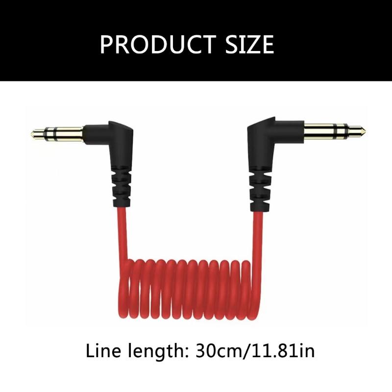 Portable USB C Mic Cable Type C/3.5mm TRS/TRRS Plugs Coiled Cable for Phone Tablet Camera for Quality Sound Recording