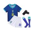 24-25 Brazil Away Blue No. 10 National Team Football Jersey Children's Clothing Children's Set Size 14-30
