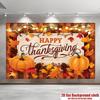 2D Cozy Happy Thanksgiving Pumpkin Photography Background
