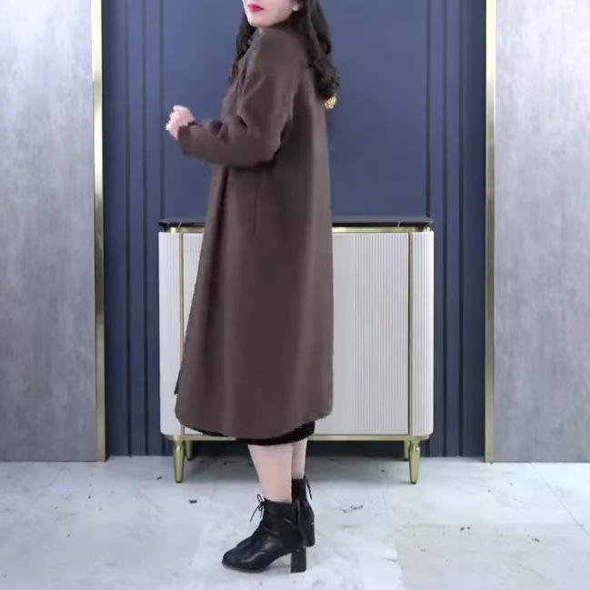 2024 Autumn/Winter Plus Size Elegant Light Luxury Woolen Coat for Middle-Aged Women