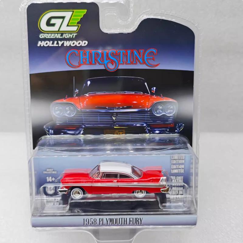 Greenlight Diecast 1:64 Scale 1958 PLYMOUTH FURY Alloy Car Model Static Collection Decorated Holiday Gifts Toys