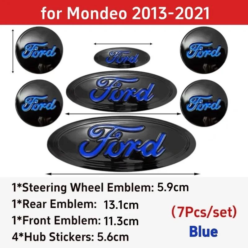 New 2026 Car Sticker Car Badge for Ford Focus Edge Explorer Escape Escape ST Kuga Mondeo Taurus Equator Steering Wheel Sticker F