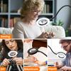 Flexible Desk Lamp LED Illuminated 5X Magnifying 3 Colors LED Magnifying Glass for Soldering Iron Repair/Craft /Hobby /Nail