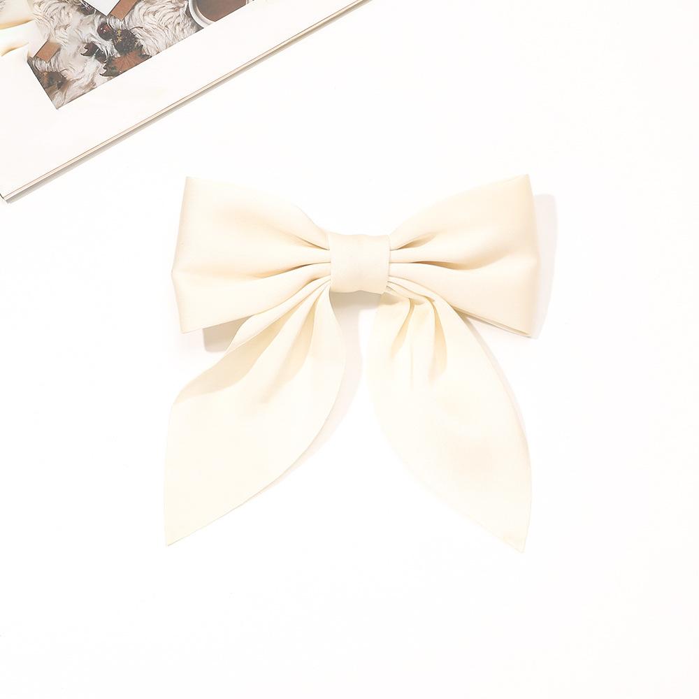Solid Color Satin Ribbon Big Bows Hairpin Duckbilled Clip Hair Accessories For Women Girls Trendy Korean Summer Hair Accessories