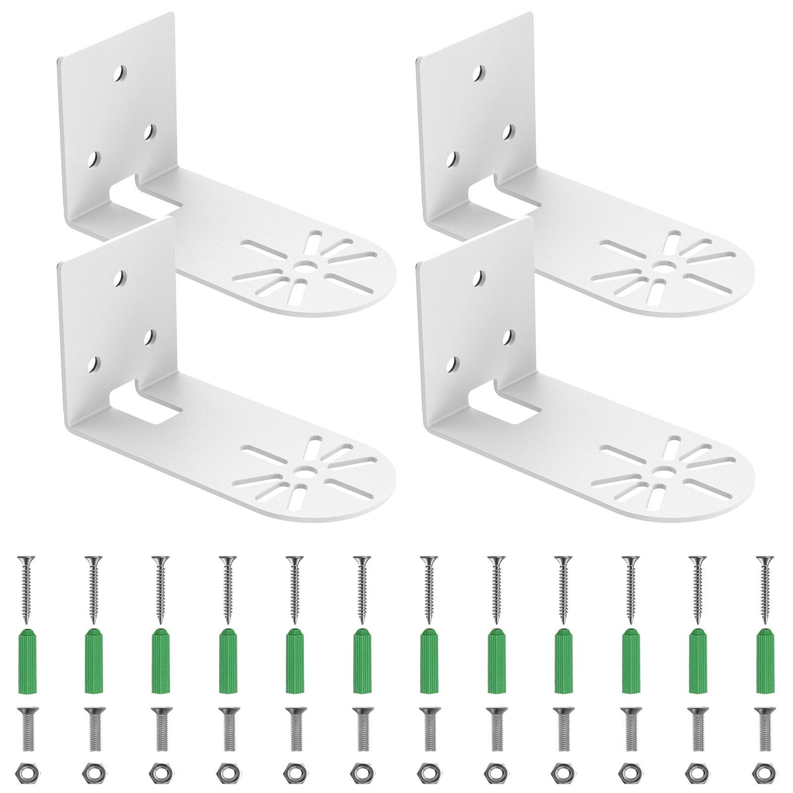 8Pc L Shape Bracket Wall Mount Universal Camera Iron Bracket Right Angle PTZ Version Camera Surveillance Bracket Steady Support 4pcs