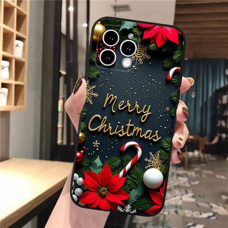 

Phone Case Carcasa Funda For iPhone 17 Pro Max Air 16 15 14 13 Pro Max 15 16 Pro 15Plus 16E Christmas Deer Tree Case iPhone 17ProMax