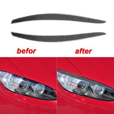 2 Peças Tampa de Farol de Carro Pálpebra Para BMW Série 3 E92/E93 E92 M3 2006-2012 Fibra de Carbono Sobrancelha de Farol Acabamento Tampa Car-styling