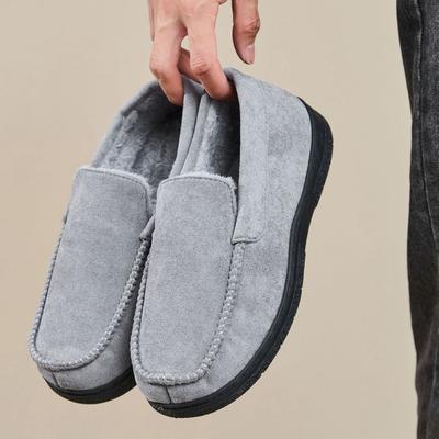 Pantofole Moccasin Calde e Morbide da Uomo con Tallone Chiuso Antiscivolo per Interni ed Esterni Casa Camera da Letto Foderate in Pile Invernali