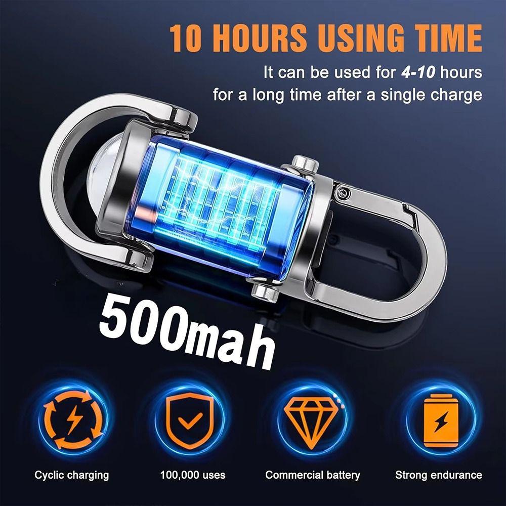 with Red&Blue Light Mini Keychain Flashlights Portable USB Rechargeable Work Light Ultra Bright Camping Lantern Searching Hiking