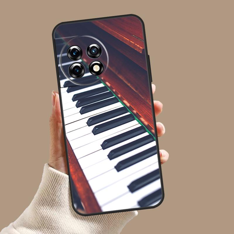Piano Keys Musical Case For OnePlus 11 12 9 10 Pro 10R 12R 8T 10T OnePlus Nord N30 N20 N10 CE 3 2 Lite Cover