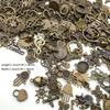 Vintage Mixed 100pcs Random Alloy Antique Bronze Charm Pendant Handmade DIY Bracelet Hanging Beads