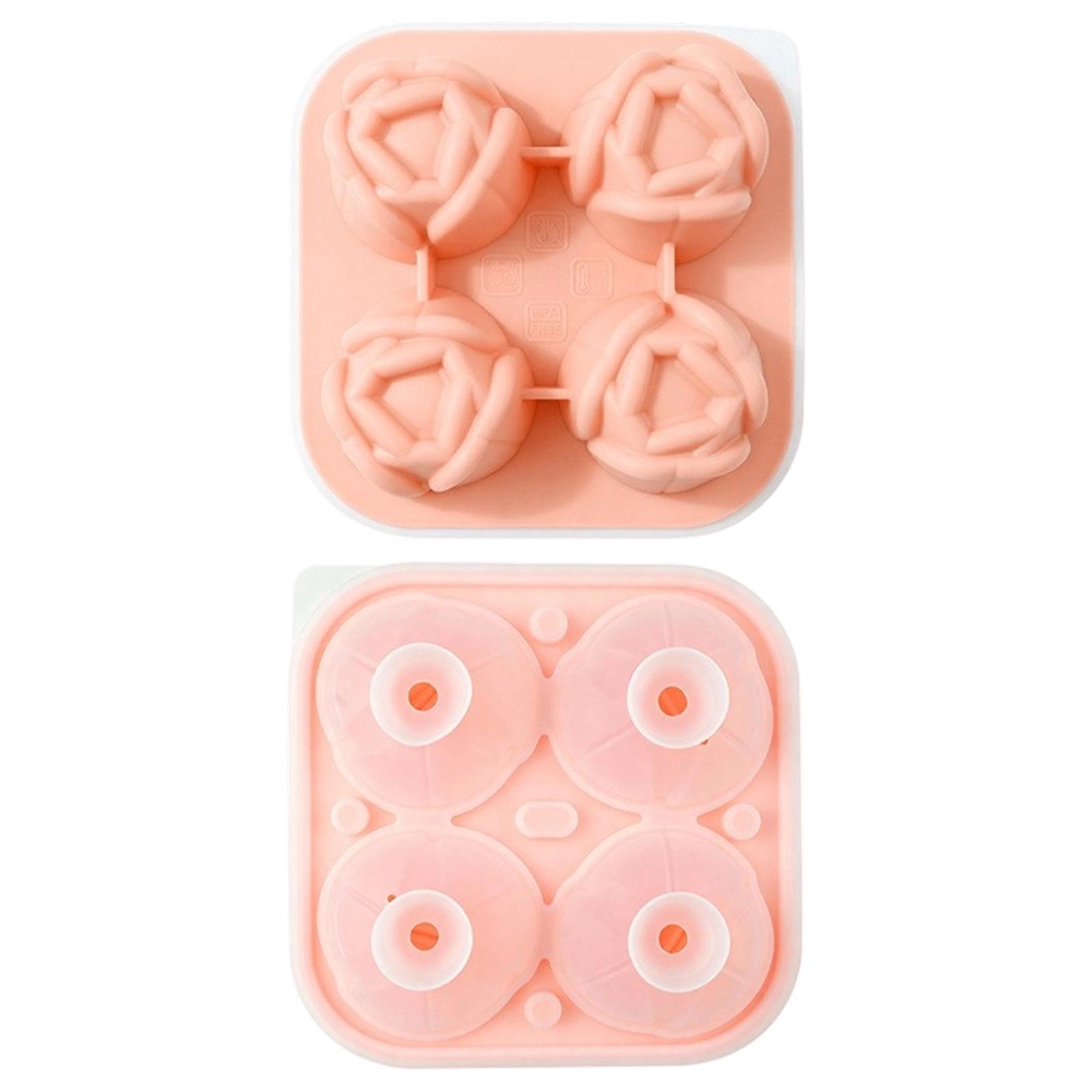 

Flower Shaped Silicone Mold Kitchen Mold Supplies,Easy To Demold, Suitable For Chilled Wine, Milk, Chocolate, And Fruit Juice Beverages, One Size рожевий