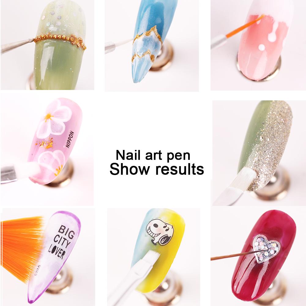 15pcs Fine Detail Paint Brush Set  Acrylic UV Gel Drawing Dotting Manicure Nail Art Design Tools Makeup Accessorie Gel Brush