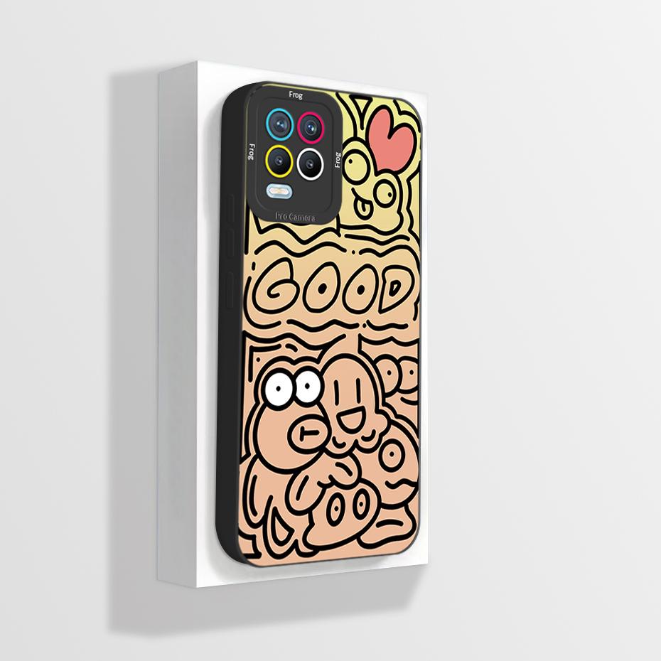 For Realme 8 Case Realme 8 5G Phone Case Realme 8i Case Realme 8 Pro 8s Aesthetic Cartoon Astronaut Square Shockproof Back Cover