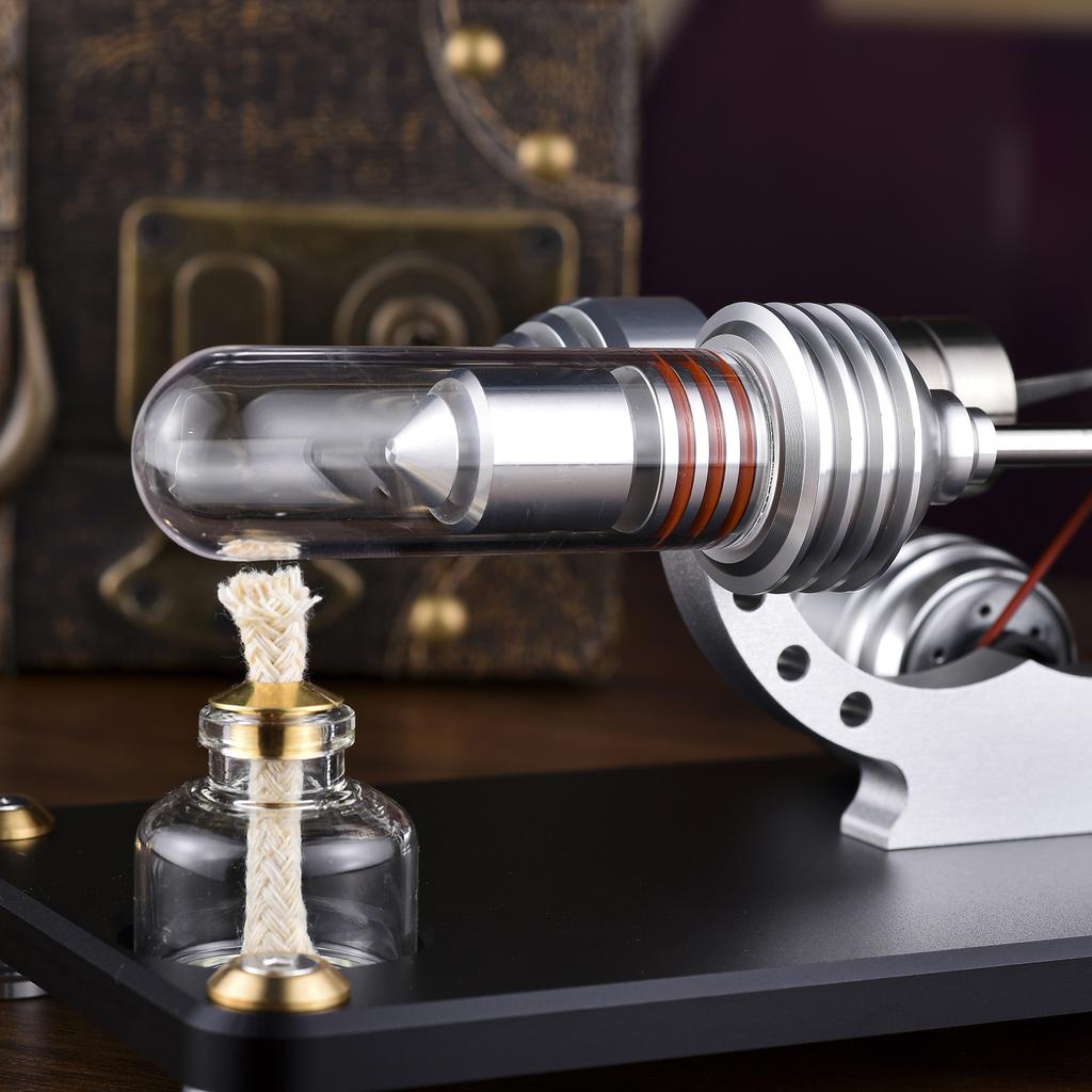 Alternator silnika Stirlinga na gorące powietrze Ze stopu aluminium Silnik spalinowy Fizyka Nauka Kolekcja edukacyjna Dekoracja stołu