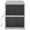 TV Wall Cabinet with LED Lighting Concrete Grey 135 x 31 x 39.5 cm