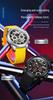 Men's Multifunction Quartz Sports Watch with Calendar & Three-Eye Design