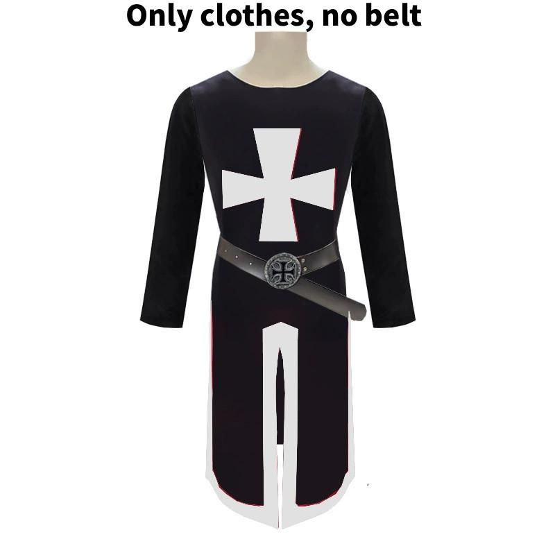 Halloween Knights Templar Outfit With Polyester Fabric And Split Design For Stage Shows
