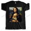 T-shirt Homme Coton Été Marque vintage T-shirt Mona Lisa Shiba Inu Doge unisexe col rond t-shirts haute qualité manches courtes cool