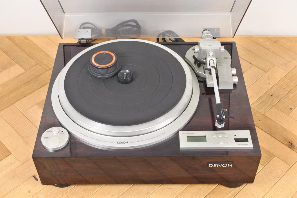 Denon DP‑59L Turntable Quartz Direct Drive – Tested – Headshell & Cartridge – Feet Damaged