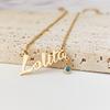EMANCO Stainless Steel Shiny Birthstone Pendant Customized Women's Name Necklace Fashion Holiday Jewelry Gift Factory Outlet
