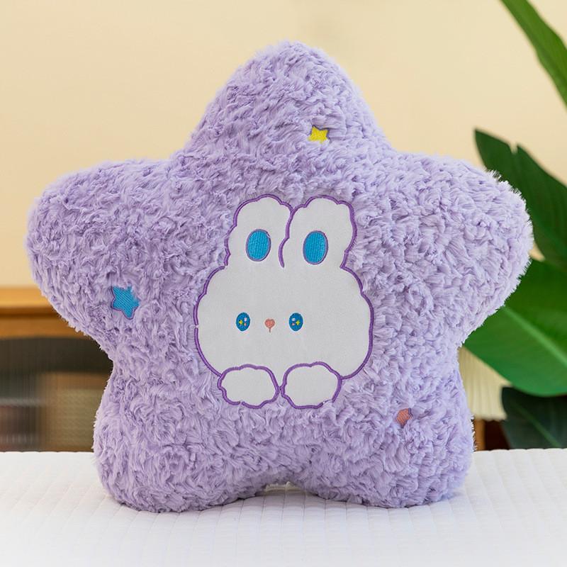 

Moon And Stars Plush Toy Cartoon Stuffed Doll Room Sofa Decoration Kids Gift Purple Star