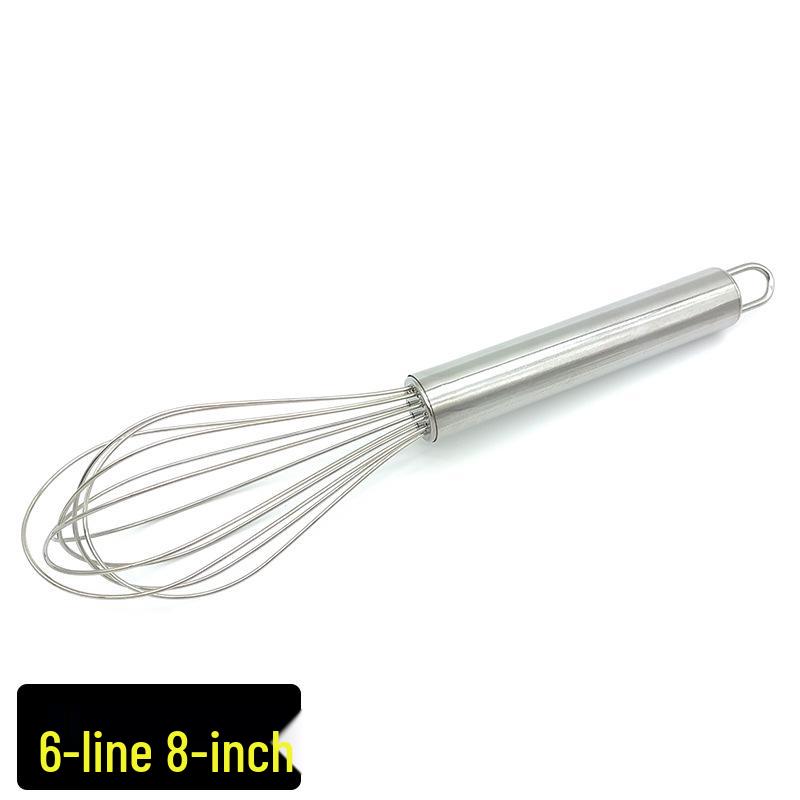 Stainless Steel Semi-Automatic Whisk Set - Manual Thickened and Mini Silicone Whisks