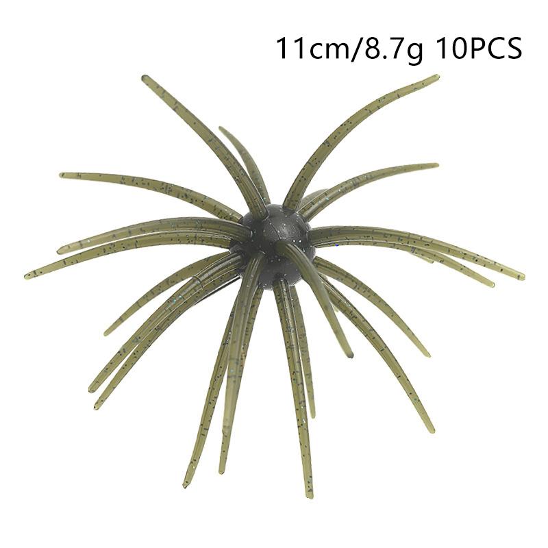 10 Pezzi 2,8g 8,7g Esca Morbida Riccio di Mare TPE Silicone Lure da Pesca Attrezzatura Portatile per Pescatori Principianti