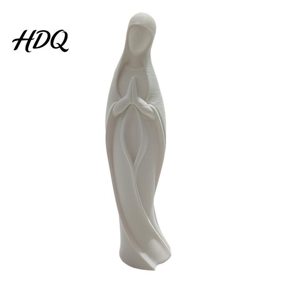 Prayer Room Ornament Praying Virgin Mary Statue Minimalist Blessed Sculpture Spiritual Office Desk Decor Religious Figurine for Home Altar Desktop