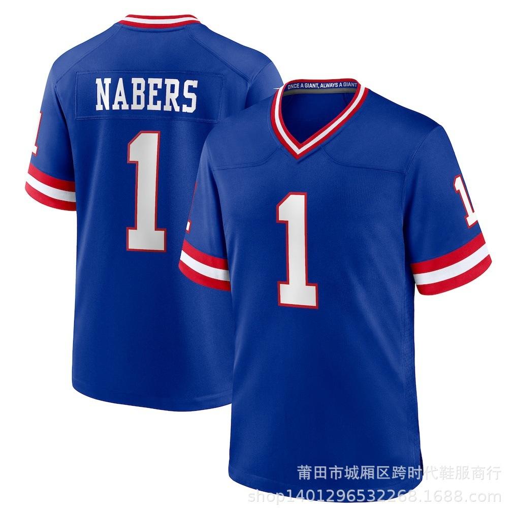 Wholesale NFL Giants Jersey Embroidered Rugby Jersey 1 #8 #JONES 26 #BARKLEY 56 #44 #