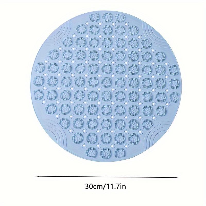 Round Shower Mat, Pvc, Non-Slip & Waterproof, Massage & Safety Features For Bathroom, Ideal For Home Use - Odorless