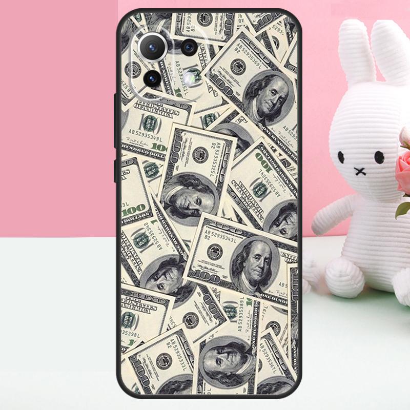 Banknote Dollar Cash Money Case For Xiaomi 15 Ultra 14 13 15T 13T 14T Pro 17 Pro Max POCO F7 X7 Pro X5 X6 F5 F6 Funda