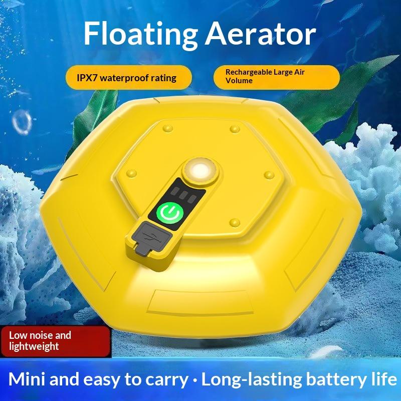 Ipx7 Waterproof Floating Fishing Bait Aerator Ultra Quiet Rechargeable Portable Oxygen Air Pump For Live Fish Bucket Aquarium