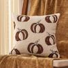 Polyester Throw Pillow Covers Embroidered Pumpkin Fall Pillow Covers  Sofa Decor