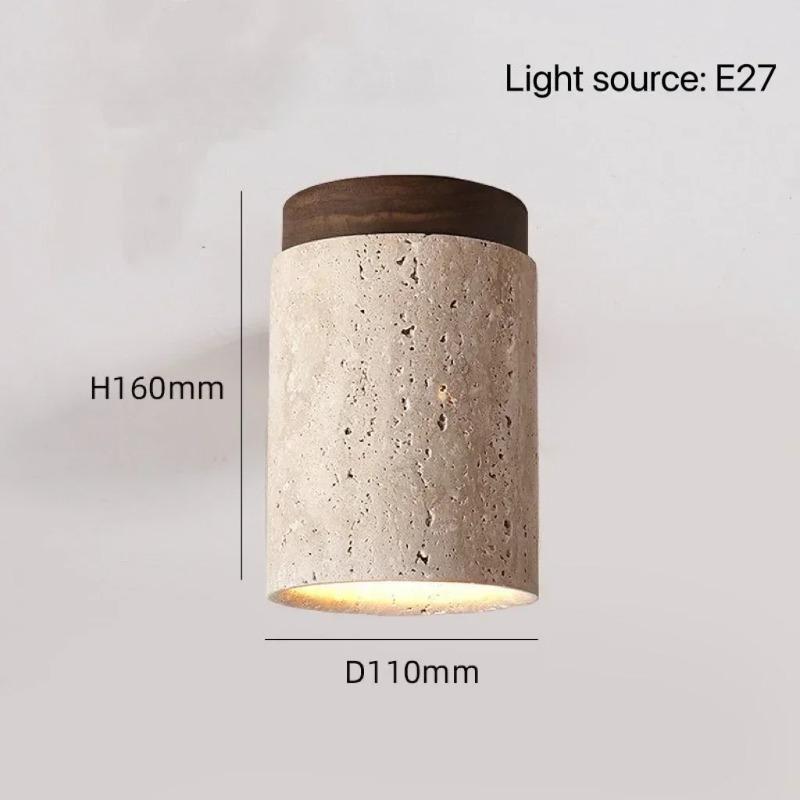 Modern Traverten Taş Tavan Lambası Koridor Fuaye Yatak Odası Koridoru Gömme Merdiven İç Aydınlatma Armatürü Ev Dekoru