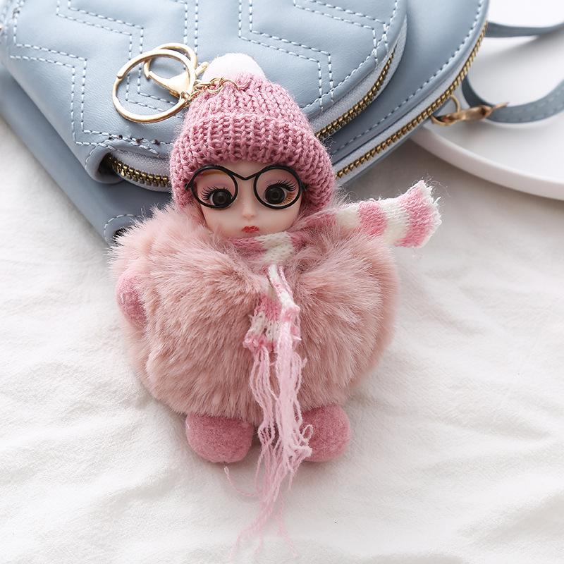 Internet Celebrity Scarf Doll Keychain Plush Pendant: Unisex Bag Charm & Birthday Gift