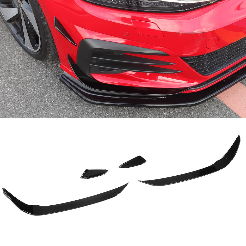 4PCS Front Bumper Aero Kits Canards Wing UV Resistant Replacement for MK7.5 GTD 20172020