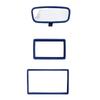 3-Piece Car Interior Trim Cover Set with Open-Center Frames and Slip-On Installation Requiring No Tools for Placement