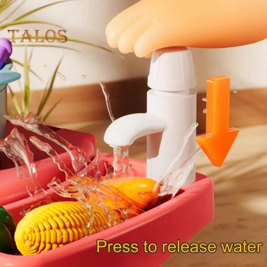 34-teiliges Kinderküchen-Spielset mit Sound- und Licht-Rollenspiel-Grillset für die Früherziehung, selbst angebautes Küchenspielzeug