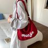 Letter Women's Tote Bags Canvas Commute Bag Versatile Single Shoulder Bags  Daily